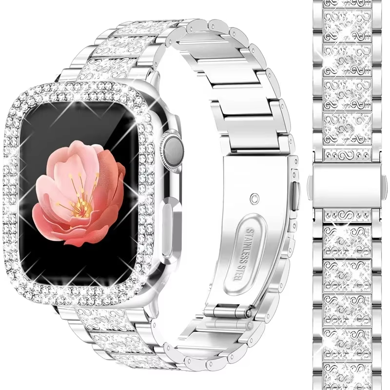 Smartwatch Apple Watches For Women - NEW Diamond case+Strap For Apple Watch