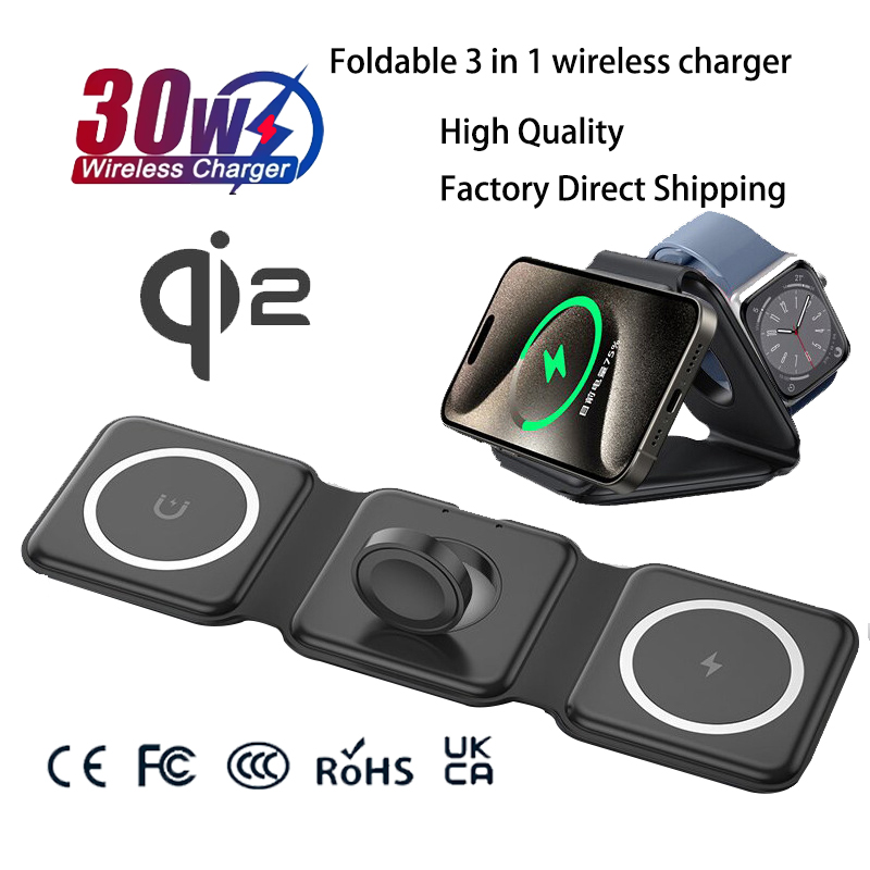 Smartwatch Oppo Watch - Universal Qi2 Magnetic Foldable Charging Station