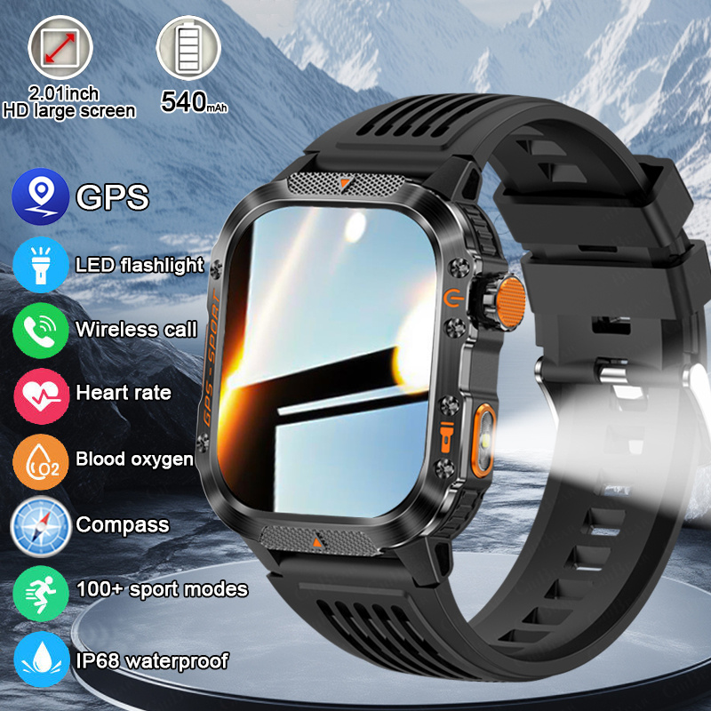 Smartwatch Military Watches For Men - 2025 New Military Sports Smart Watch