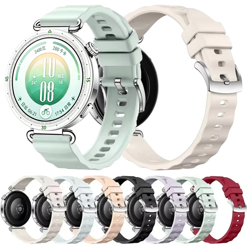 Smartwatch Oppo Watch - 18mm Wave Silicone Strap For Huawei
