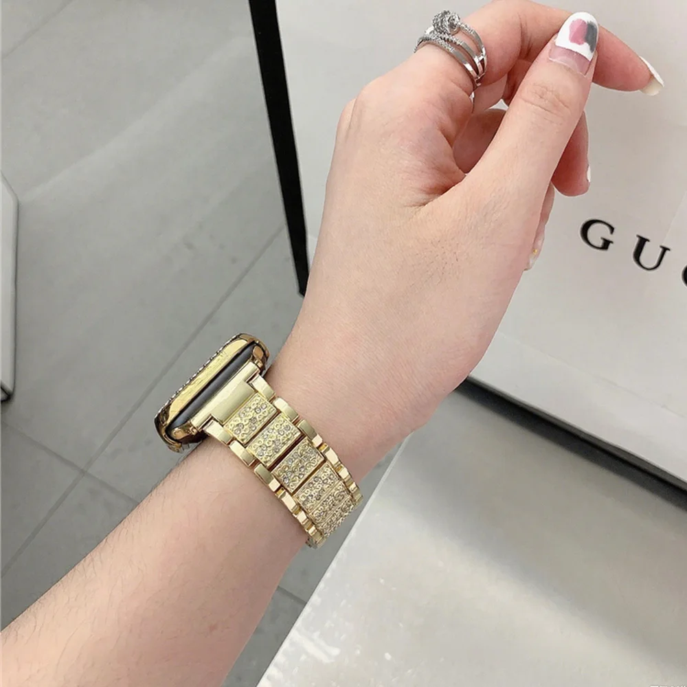 NEW Diamond case+Strap For App - đánh giá và giá Smartwatch Apple Watches For Women