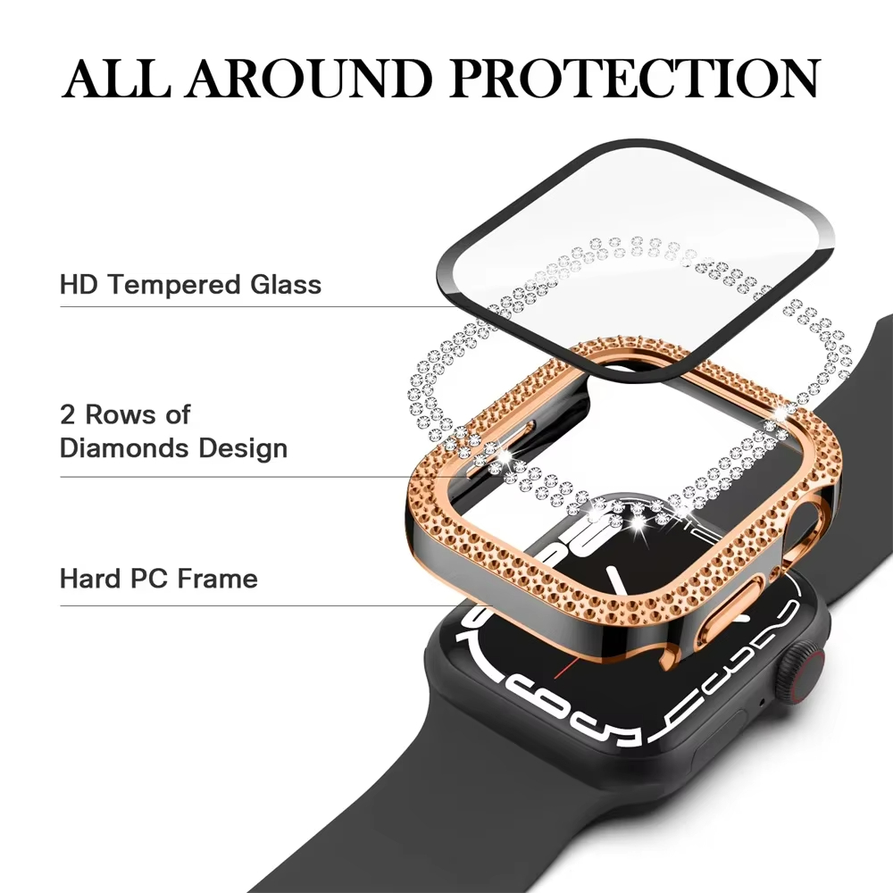 NEW Diamond case+Strap For App - đánh giá và giá Smartwatch Apple Watches For Women