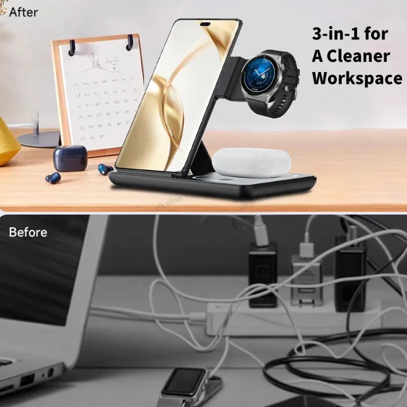 3 in 1 Foldable Wireless Charg - đánh giá và giá Smartwatch Watches Compatible With Iphone