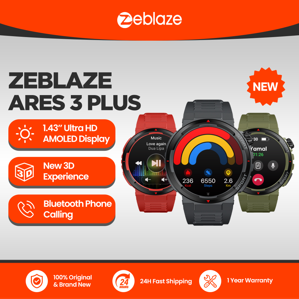 New Zeblaze Ares 3 Plus 1.43'' - đánh giá và giá Hybrid Smartwatch