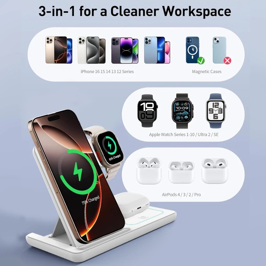 3 in 1 Foldable Night LED Ligh - đánh giá và giá Smartwatch Watches Compatible With Iphone