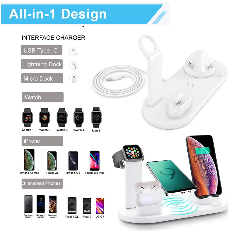 15W 7 in 1 Wireless Charger St - đánh giá và giá Smartwatch Watches Compatible With Iphone