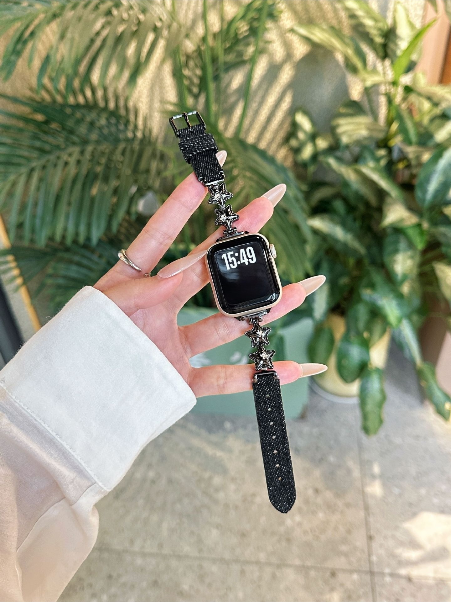 Bling Star Crystal Denim Brace - đánh giá và giá Smartwatch Stylish Watches For Women