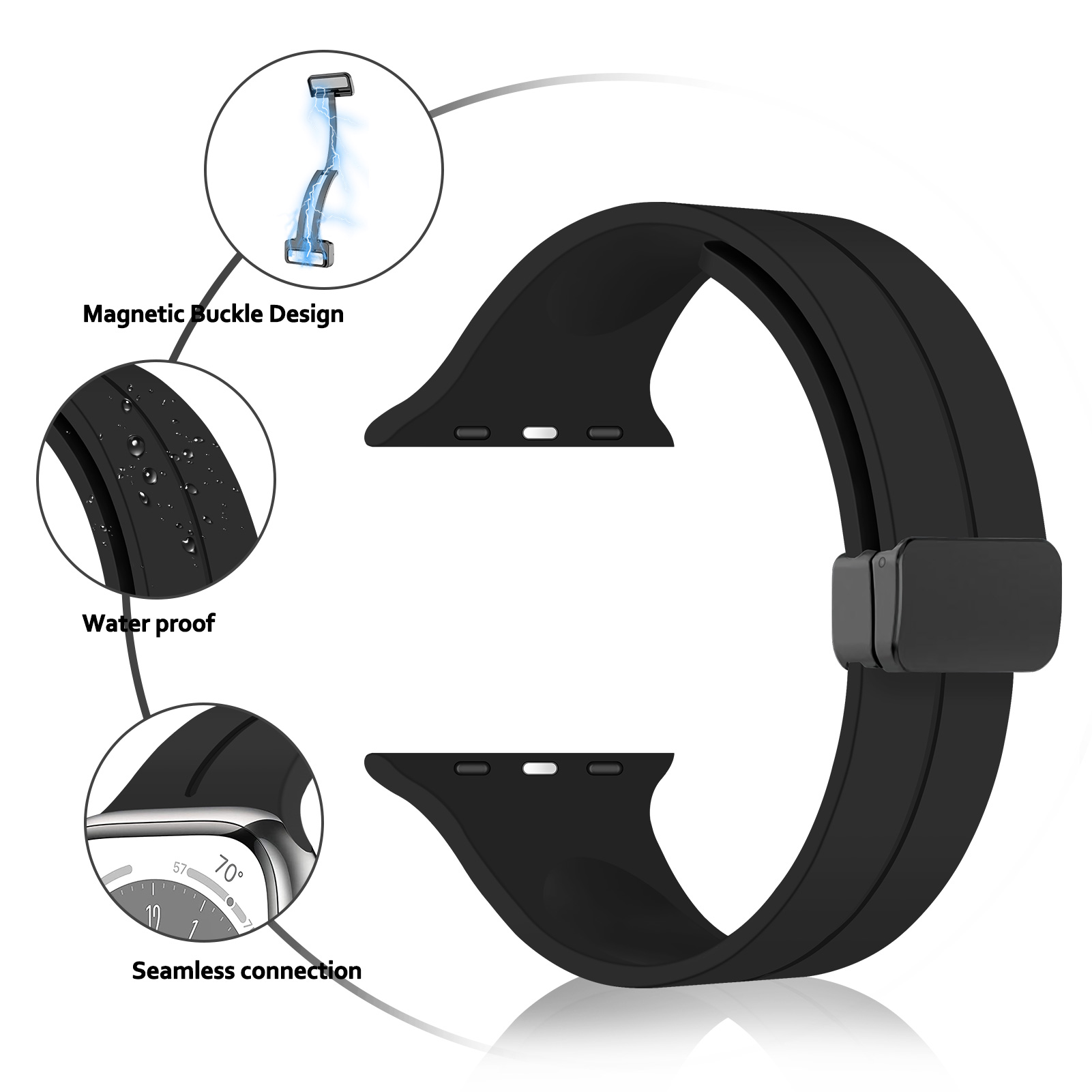 Magnetic Silicone Strap For Ap - đánh giá và giá Smartwatch Apple Watches For Women